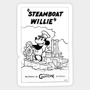 Steamboat Willie Original Poster Sticker